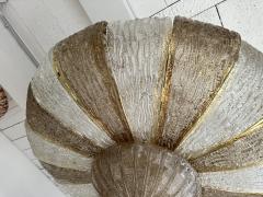 Large Contemporary Crown Chandelier Brass and Murano Glass Italy - 3901103