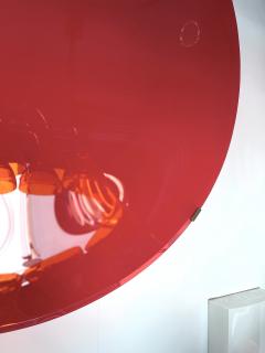 Large Contemporary Curve Concave Pink Mat Mirror Italy - 2757708
