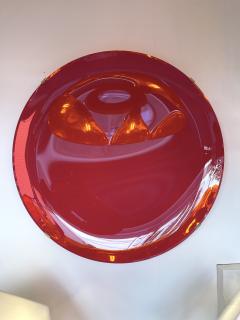 Large Contemporary Curve Concave Pink Mat Mirror Italy - 2757709