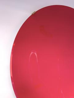 Large Contemporary Curve Concave Pink Mat Mirror Italy - 2757712
