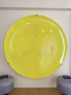 Large Contemporary Curve Concave Yellow Mirror Italy - 3083870
