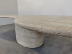Large Contemporary Italian Travertine Dining Table - 3020058