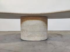 Large Contemporary Italian Travertine Dining Table - 3020061