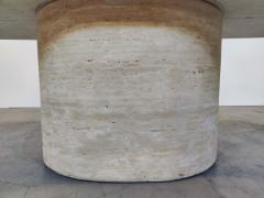 Large Contemporary Italian Travertine Dining Table - 3020063