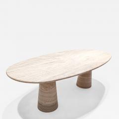 Large Contemporary Modern Travertine Dining Table - 2552611