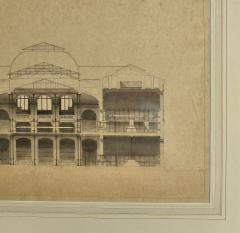 Large Continental Neoclassical Architectural Drawing - 3911576