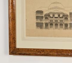 Large Continental Neoclassical Architectural Drawing - 3911578