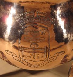 Large Copper Jardini re With Coat of Arms of Pau France  - 3325085