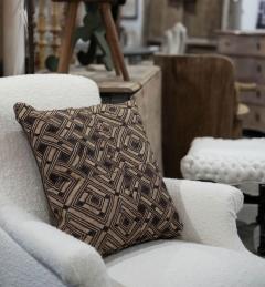Large Custom Cushion from Vintage African Kuba Cloth - 3608847
