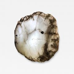 Large Custom Made Italian Alabaster Wall Sconces Flush Mount Fixtures - 1738392