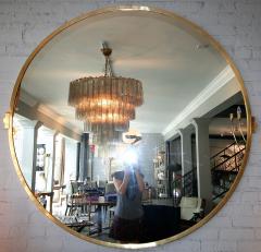 Large Custom Round Brass Mirror - 274025