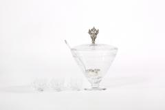 Large Cut Crystal Covered Punch Bowl Service 8 People - 1563667