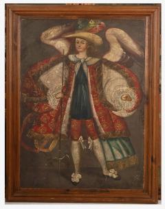 Large Cuzco School Painting of Archangel Michael - 3067747