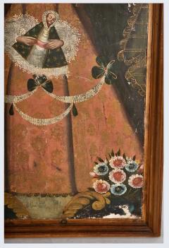 Large Cuzco School Painting of The Virgin Mary - 3097185