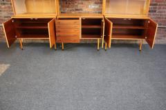 Large Czechoslovakian Modernist Oak and Walnut Freestanding Wall Unit by Jitona - 3019014