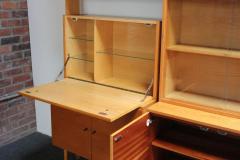 Large Czechoslovakian Modernist Oak and Walnut Freestanding Wall Unit by Jitona - 3019018