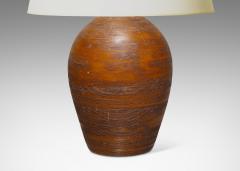 Large Danish Art Deco Table Lamp Evoking Wood - 3740909