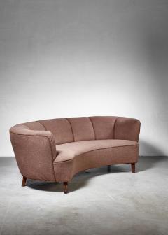 Large Danish curved sofa - 4759594