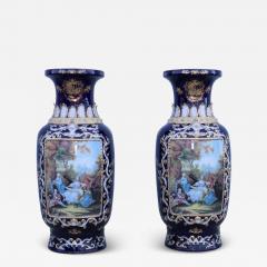 Large Decorative Floor Vases After Richard Klemm Dresden Made By Limoges - 4160510