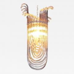 Large Dramatic Art Deco Style Lucite Chandelier - 98366
