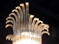 Large Dramatic Art Deco Style Lucite Chandelier - 98368