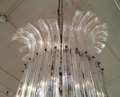 Large Dramatic Art Deco Style Lucite Chandelier - 98369