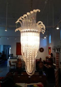 Large Dramatic Art Deco Style Lucite Chandelier - 98371