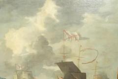 Large Dutch Marine Oil On Canvas Painting - 4145555