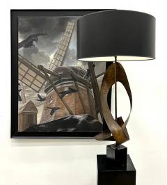 Large Dutch Windmill Oil Painting with Crows Signed Valentin 1987 - 3590161