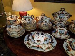 Large Early 19th Century Davenport Longport Imari China Dinner Service - 1691479