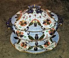 Large Early 19th Century Davenport Longport Imari China Dinner Service - 1691485