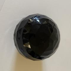 Large Early 20th Century Black Opaline Glass Paperweight - 4056682