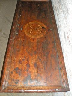 Large Early Baroque Alpine Architecturally Inlaid Coffer Chest - 4374008