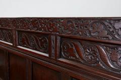 Large Early Panel Back Oak Settle - 2773872