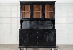 Large Ebonised 19thC English Pine Butlers Pantry Cabinet - 4345969