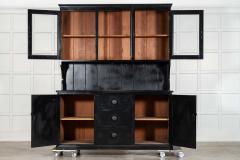 Large Ebonised 19thC English Pine Butlers Pantry Cabinet - 4345970