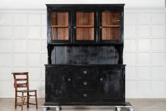 Large Ebonised 19thC English Pine Butlers Pantry Cabinet - 4345972