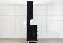 Large Ebonised 19thC English Pine Butlers Pantry Cabinet - 4345975