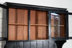 Large Ebonised 19thC English Pine Butlers Pantry Cabinet - 4345977