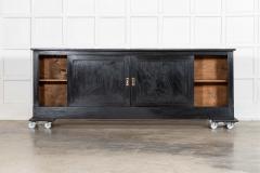 Large Ebonised 19thC French Fruitwood Dresser Base - 4503304