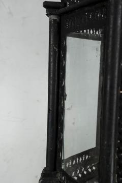 Large Ebonized Pierced Tole Lantern - 2848831