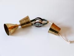 Large Elegant Mid Century Modern Wicker Pulley Pendant Lamp Scandinavia - 3450319