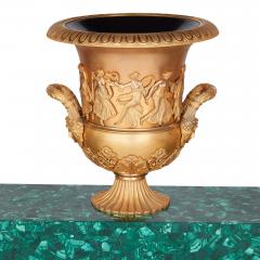 Large Empire style ormolu and malachite centre table - 3568805
