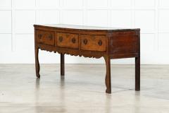 Large English 18thC Oak Dresser Base - 3507082