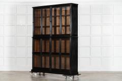 Large English 19thC Ebonised Mahogany Glazed Cabinet - 4237691