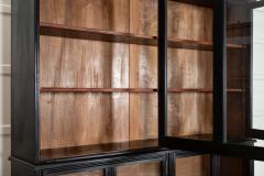 Large English 19thC Ebonised Mahogany Glazed Cabinet - 4237694