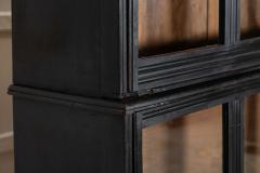 Large English 19thC Ebonised Mahogany Glazed Cabinet - 4237697