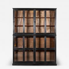 Large English 19thC Ebonised Mahogany Glazed Cabinet - 4237951
