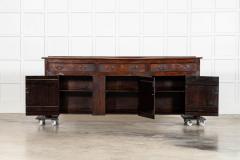Large English 19thC Elm Dresser Base - 4320573
