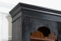 Large English 19thC Glazed Ebonised Mahogany Bookcase - 4051306